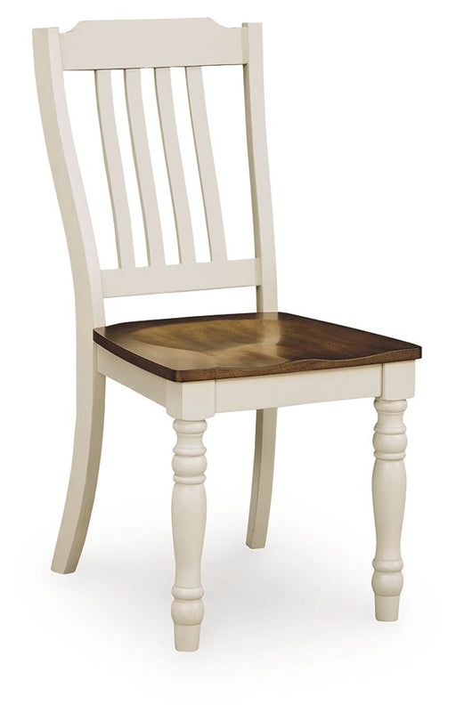 Wirloni - Dining Room Side Chair (Set of 2) - Antique White / Brown – Chair Sets by Signature Design by Ashley® at Furniture Wholesale Plus , Nashville furniture store