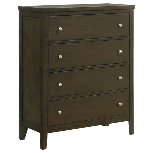 Wilkes - 4-Drawer Chest Of Drawers - Dark Cocoa – Accent Chests by Coaster Fine Furniture at Furniture Wholesale Plus , Nashville furniture store