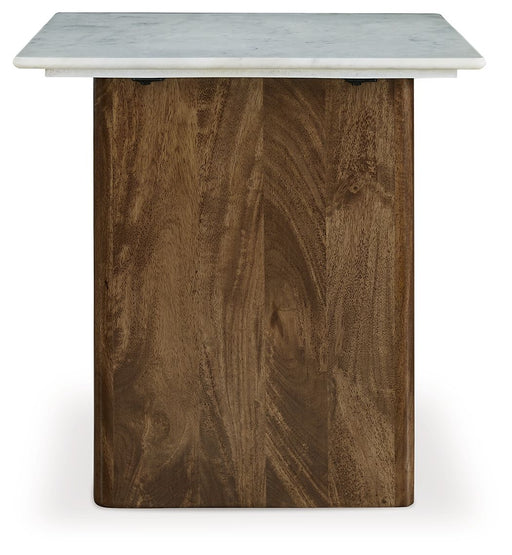 Isanti - Rectangular End Table - Light Brown / White – End Tables by Signature Design by Ashley® at Furniture Wholesale Plus , Nashville furniture store