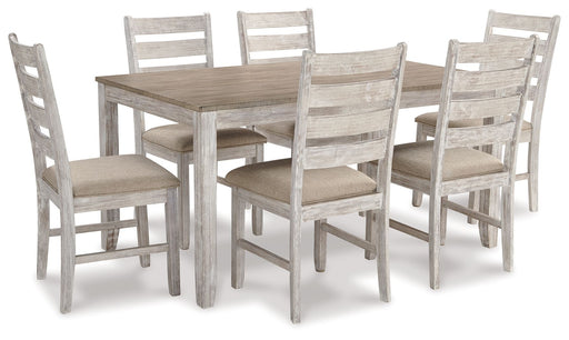 Skempton - White - Dining Room Table Set (Set of 7) - Premium 7 Piece Dining Room Sets from Signature Design by Ashley® - Just $758! Shop now at Furniture Wholesale Plus  We are the best furniture store in Nashville, Hendersonville, Goodlettsville, Madison, Antioch, Mount Juliet, Lebanon, Gallatin, Springfield, Murfreesboro, Franklin, Brentwood