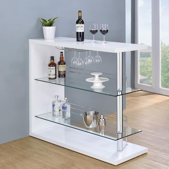 Prescott - Rectangular 2-Shelf Bar Unit - Premium Home Bars from CoasterEssence - Just $319! Shop now at Furniture Wholesale Plus  We are the best furniture store in Nashville, Hendersonville, Goodlettsville, Madison, Antioch, Mount Juliet, Lebanon, Gallatin, Springfield, Murfreesboro, Franklin, Brentwood
