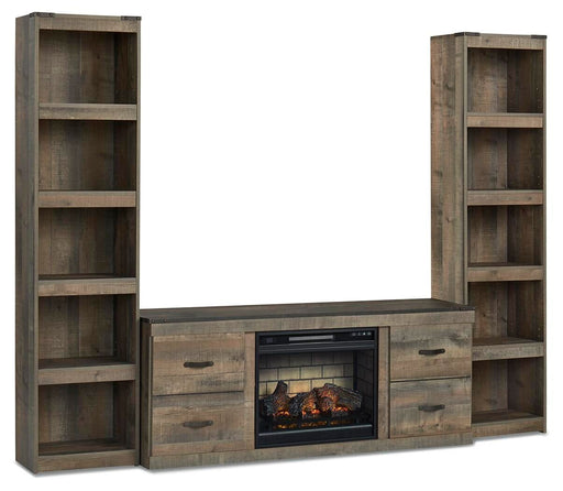 Trinell - 3-Piece Entertainment Center With Electric Fireplace - Brown – Entertainment Centers by Signature Design by Ashley® at Furniture Wholesale Plus , Nashville furniture store