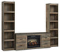 Trinell - 3-Piece Entertainment Center With Electric Fireplace - Brown – Entertainment Centers by Signature Design by Ashley® at Furniture Wholesale Plus , Nashville furniture store