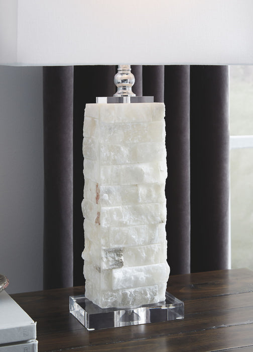 Malise - Alabaster Table Lamp  - White – Table Lamps by Signature Design by Ashley® at Furniture Wholesale Plus , Nashville furniture store