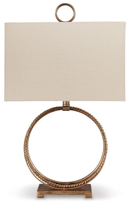 Mahala - Metal Table Lamp  - Antique Gold Finish – Table Lamps by Signature Design by Ashley® at Furniture Wholesale Plus , Nashville furniture store