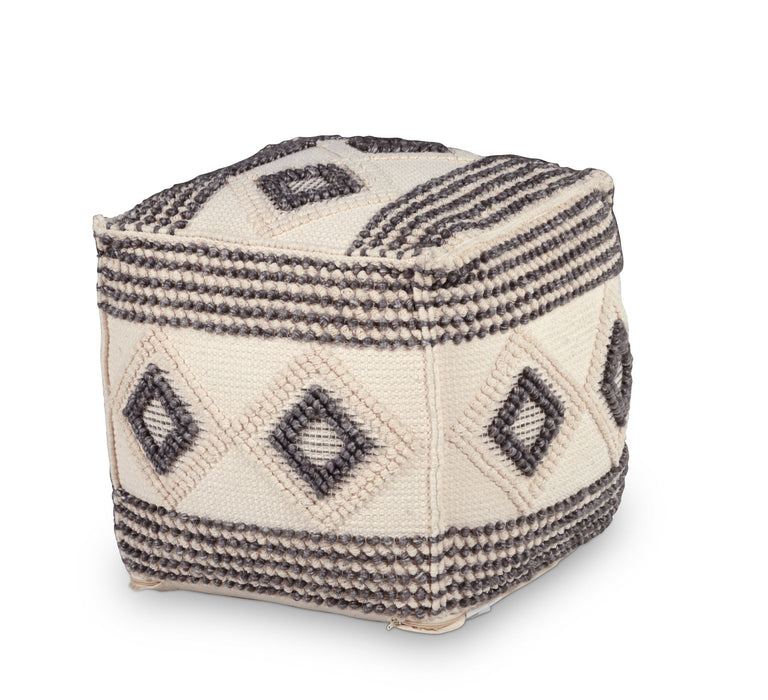 Dalia - Square Handwoven Woolen Pouf - Beige - Premium Accent Poufs from Steve Silver Furniture - Just $129! Shop now at Furniture Wholesale Plus  We are the best furniture store in Nashville, Hendersonville, Goodlettsville, Madison, Antioch, Mount Juliet, Lebanon, Gallatin, Springfield, Murfreesboro, Franklin, Brentwood