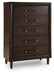 Dantenton - Five Drawer Chest - Merlot – Accent Chests by Benchcraft® at Furniture Wholesale Plus , Nashville furniture store
