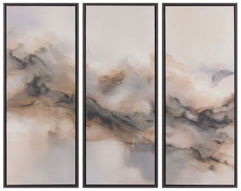 Larrondale - Wall Art Set (Set of 3) - Black / Gray / Brown – Canvas Art Sets by Signature Design by Ashley® at Furniture Wholesale Plus , Nashville furniture store