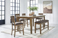 Urbinforte - Counter Height Extension Dining Table Set – 5 Piece Dining Room Sets by Signature Design by Ashley® at Furniture Wholesale Plus , Nashville furniture store