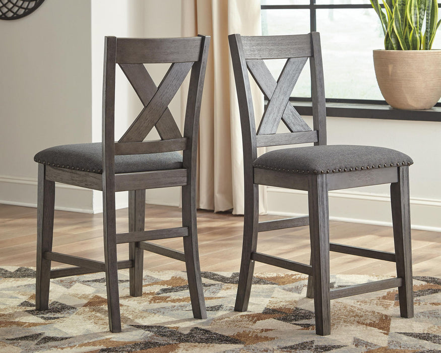 Caitbrook - Upholstered Barstool (Set of 2) - Gray – Stool Sets by Signature Design by Ashley® at Furniture Wholesale Plus , Nashville furniture store