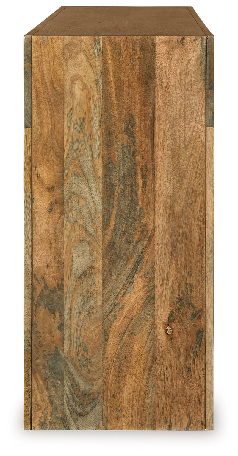 Luzmanacy - Console Sofa Table - Natural Brown – Sofa Tables by Signature Design by Ashley® at Furniture Wholesale Plus , Nashville furniture store