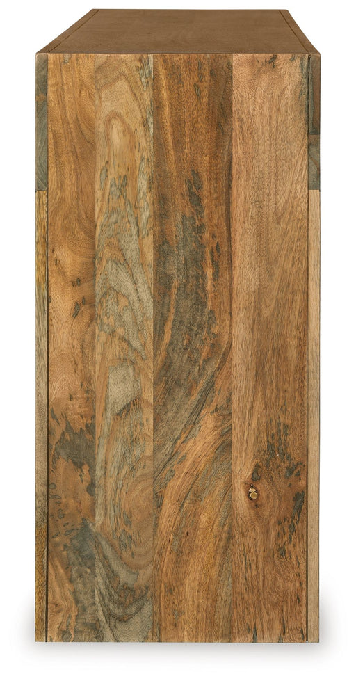 Luzmanacy - Console Sofa Table - Natural Brown – Sofa Tables by Signature Design by Ashley® at Furniture Wholesale Plus , Nashville furniture store