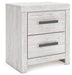 Cayboni - Two Drawer Night Stand - Whitewash – Accent Nightstands by Signature Design by Ashley® at Furniture Wholesale Plus , Nashville furniture store