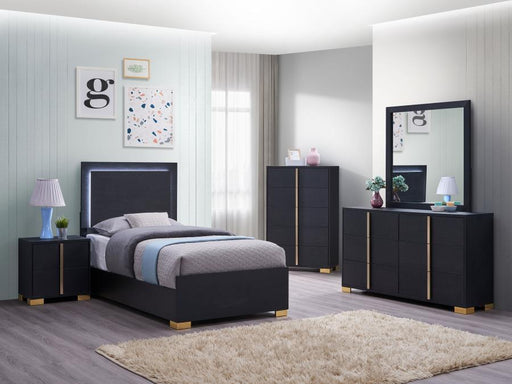 Marceline - Panel Bedroom Set – 4 Piece Bedroom Sets by Coaster Fine Furniture at Furniture Wholesale Plus , Nashville furniture store