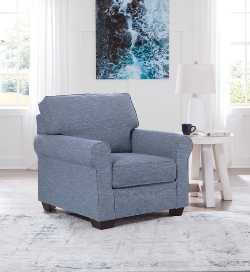 Carissa Manor - Denim - Chair - Premium Arm Chairs from Benchcraft® - Just $448! Shop now at Furniture Wholesale Plus  We are the best furniture store in Nashville, Hendersonville, Goodlettsville, Madison, Antioch, Mount Juliet, Lebanon, Gallatin, Springfield, Murfreesboro, Franklin, Brentwood