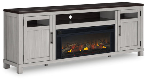 Darborn - 88" TV Stand With Electric Infrared Fireplace Insert - Gray / Brown – Fireplace TV Stands by Signature Design by Ashley® at Furniture Wholesale Plus , Nashville furniture store