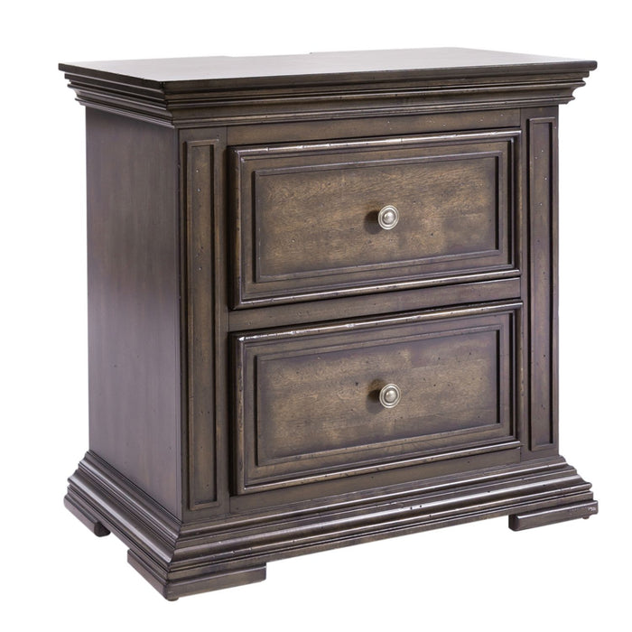 Big Valley - 2 Drawer Night Stand w/ Charging Station – Nightstands w/ Charging Stations by Liberty Furniture at Furniture Wholesale Plus , Nashville furniture store