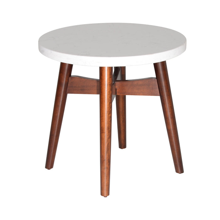 Serena - Silverstone Round End Table - White – End Tables by Steve Silver Furniture at Furniture Wholesale Plus , Nashville furniture store