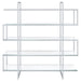 Elmer - 5-Shelf Bookshelf - Clear And Chrome - Premium Standard Bookcases from CoasterElevations - Just $569! Shop now at Furniture Wholesale Plus  We are the best furniture store in Nashville, Hendersonville, Goodlettsville, Madison, Antioch, Mount Juliet, Lebanon, Gallatin, Springfield, Murfreesboro, Franklin, Brentwood