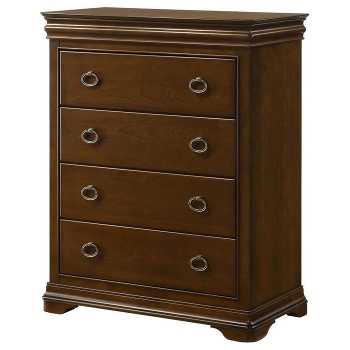 Garland - 4-Drawer Bedroom Chest Of Drawers - Brown Cherry – Accent Chests by Coaster Fine Furniture at Furniture Wholesale Plus , Nashville furniture store