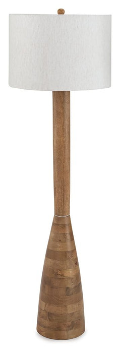 Ailsa - Wood Floor Lamp - Natural Brown – Floor Lamps by Signature Design by Ashley® at Furniture Wholesale Plus , Nashville furniture store