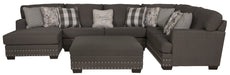 Crawford - Sectional With Cocktail Ottoman – 2 Piece Living Room Sets by Jackson at Furniture Wholesale Plus , Nashville furniture store