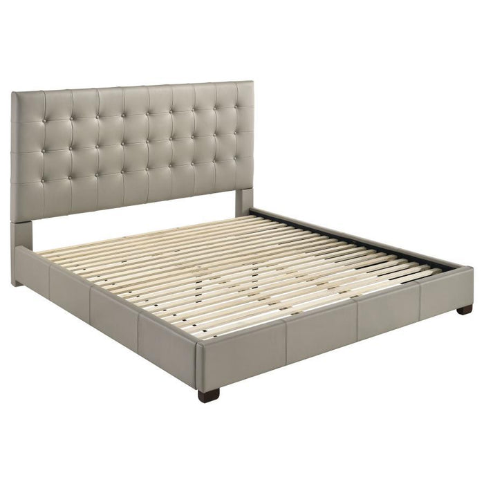 Medley - Genuine Leather Platform Bed – Upholstered Beds by Coaster Fine Furniture at Furniture Wholesale Plus , Nashville furniture store