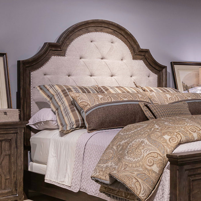 Paradise Valley - Upholstered Arched Panel Headboard – Upholstered Headboards by Liberty Furniture at Furniture Wholesale Plus , Nashville furniture store