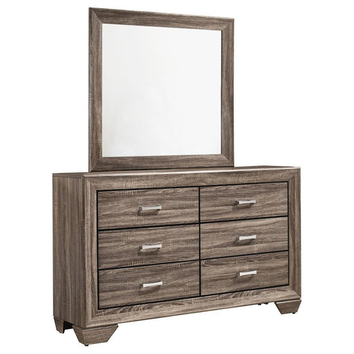 Kauffman - 6-Drawer Dresser with Mirror - Premium Dresser & Mirror from CoasterEveryday - Just $569! Shop now at Furniture Wholesale Plus  We are the best furniture store in Nashville, Hendersonville, Goodlettsville, Madison, Antioch, Mount Juliet, Lebanon, Gallatin, Springfield, Murfreesboro, Franklin, Brentwood