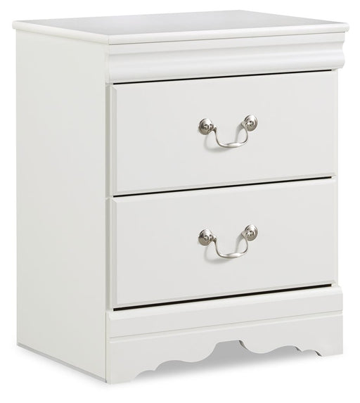 Anarasia - Two Drawer Night Stand - White – Accent Nightstands by Signature Design by Ashley® at Furniture Wholesale Plus , Nashville furniture store