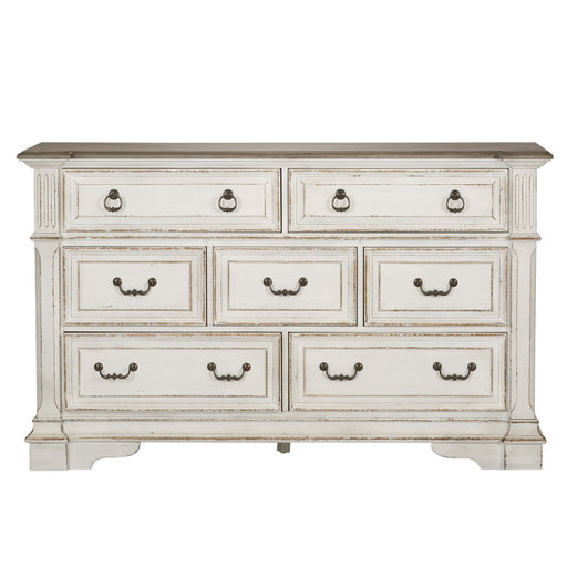 Abbey Park - 7 Drawer Dresser - Antique White – Dressers by Liberty Furniture at Furniture Wholesale Plus , Nashville furniture store