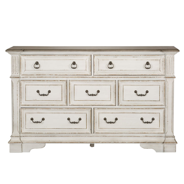 Abbey Park - 7 Drawer Dresser - Antique White – Dressers by Liberty Furniture at Furniture Wholesale Plus , Nashville furniture store