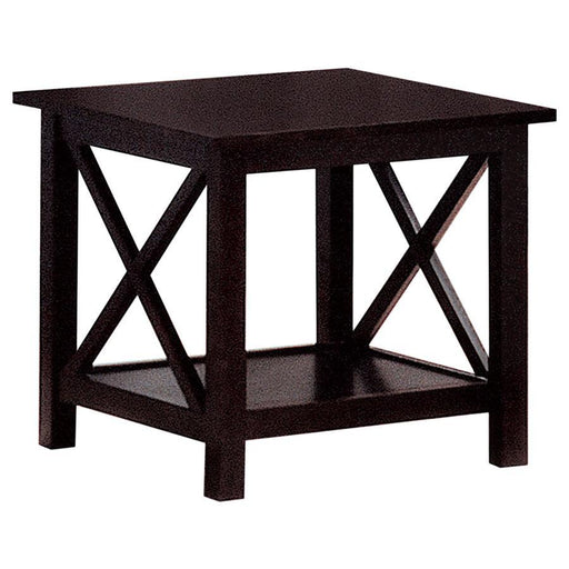 Rachelle - 3 Piece Rectangular Coffee Table Set - Deep Merlot – Table Sets by CoasterEssence at Furniture Wholesale Plus , Nashville furniture store
