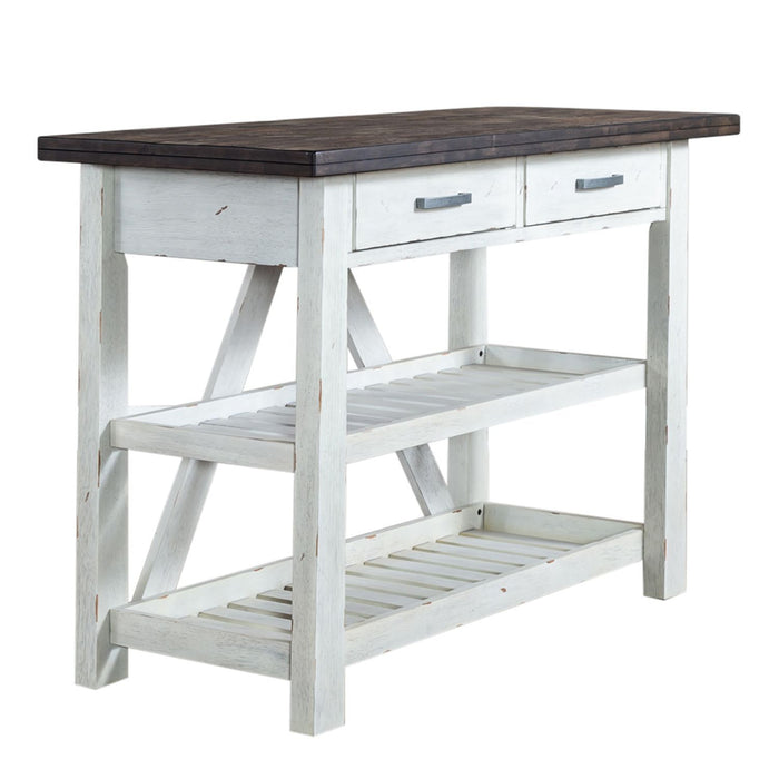 Farmhouse - Server - Two Tone White / Wood Tone – Servers by Liberty Furniture at Furniture Wholesale Plus , Nashville furniture store