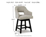 Tallenger - Upholstered Swivel Barstool (Set of 2) - Premium Stool Sets from Signature Design by Ashley® - Just $378! Shop now at Furniture Wholesale Plus  We are the best furniture store in Nashville, Hendersonville, Goodlettsville, Madison, Antioch, Mount Juliet, Lebanon, Gallatin, Springfield, Murfreesboro, Franklin, Brentwood