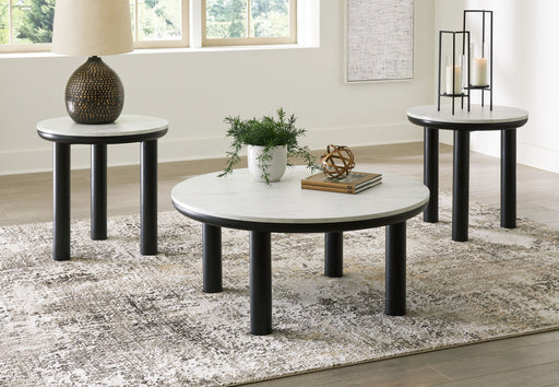 Xandrum - Occasional Table Set (Set of 3) - Black / White – Table Sets by Signature Design by Ashley® at Furniture Wholesale Plus , Nashville furniture store