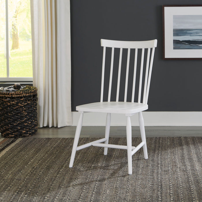 Palmetto Heights - Spindle Back Side Chair - Shell White & Driftwood – Side Chairs by Liberty Furniture at Furniture Wholesale Plus , Nashville furniture store