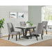 Everdeen - Dining Table With White Faux Marble Top - Charcoal – Dining Tables by Elements International at Furniture Wholesale Plus , Nashville furniture store