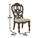 Royale - Side Chair (Set of 2) - Dark Brown – Chair Sets by Steve Silver Furniture at Furniture Wholesale Plus , Nashville furniture store