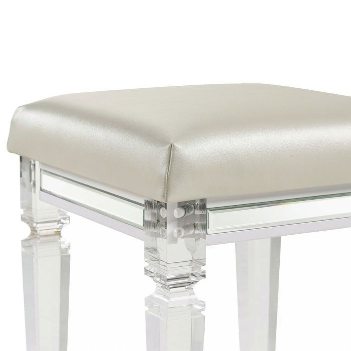 Twenty Nine - Vanity Stool With Acrylic Leg – Vanity Stools by Elements International at Furniture Wholesale Plus , Nashville furniture store