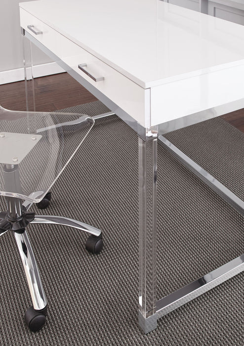 Everett - Desk - White – Writing Desks by Steve Silver Furniture at Furniture Wholesale Plus , Nashville furniture store