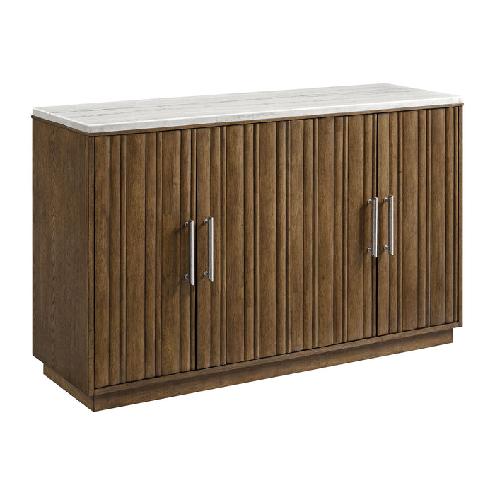 Carmela - Server With White Marble, Power And USBC - Brown – Servers by Elements International at Furniture Wholesale Plus , Nashville furniture store
