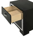 Gennro - Nightstand - Black – Accent Nightstands by Crown Mark at Furniture Wholesale Plus , Nashville furniture store