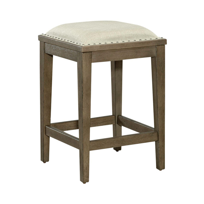 Americana Farmhouse - 4 Piece Console Set (Console 3 Stools) - Dusty Taupe – 4 Piece Living Room Sets by Liberty Furniture at Furniture Wholesale Plus , Nashville furniture store