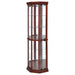 Appledale - 6-Shelf Corner Curio Display Cabinet - Medium Brown – Curio Cabinets by CoasterEssence at Furniture Wholesale Plus , Nashville furniture store