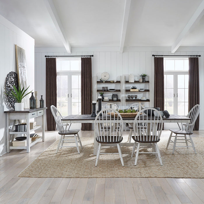 Farmhouse - Trestle Table Set – 5 Piece Dining Room Sets by Liberty Furniture at Furniture Wholesale Plus , Nashville furniture store