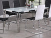 Pauline - Rectangular Glass Top Dining Table - Chrome – Dining Tables by CoasterElevations at Furniture Wholesale Plus , Nashville furniture store