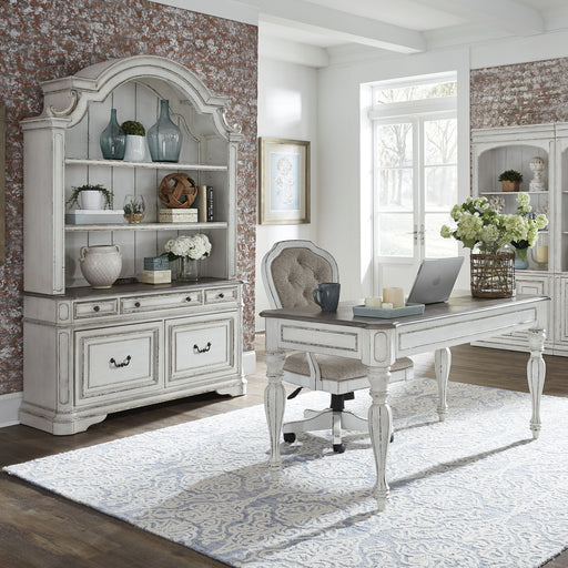 Magnolia Manor - Jr Executive Desk Chair - Antique White – Swivel Chairs by Liberty Furniture at Furniture Wholesale Plus , Nashville furniture store