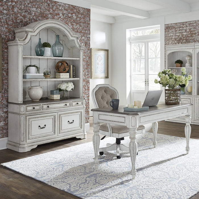 Magnolia Manor - Jr Executive Desk Chair - Antique White – Swivel Chairs by Liberty Furniture at Furniture Wholesale Plus , Nashville furniture store