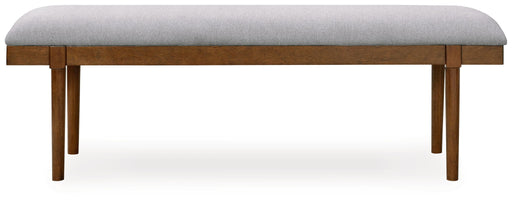 Lyncott - Large Upholstered Dining Room Bench - Gray / Brown – Upholstered Benches by Signature Design by Ashley® at Furniture Wholesale Plus , Nashville furniture store